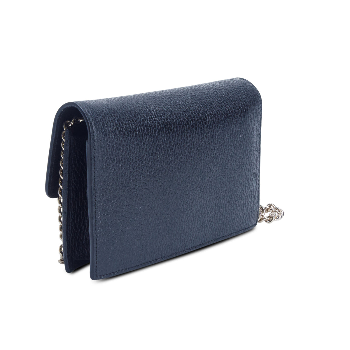 Gucci Black Dollar Calfskin Leather Interlocking G Chain Wallet