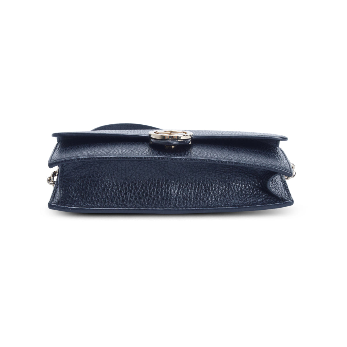 Gucci Black Dollar Calfskin Leather Interlocking G Chain Wallet