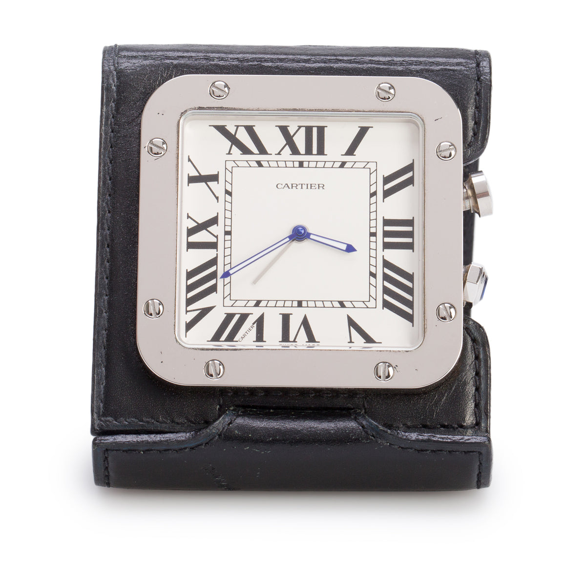 Cartier Stainless Steel Santos Travel Alarm Clock