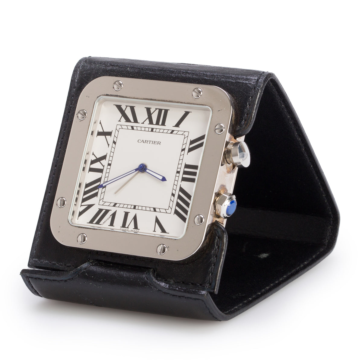 Cartier Stainless Steel Santos Travel Alarm Clock
