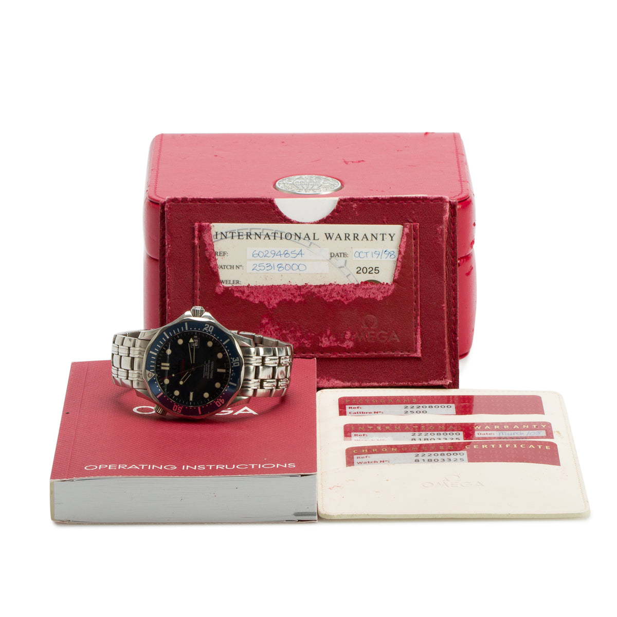 Omega Stainless Steel Seamaster Diver Professional Co-Axial Chronometer 300M 41 MM Automatic Watch Blue Dial w/ Box & Papers
