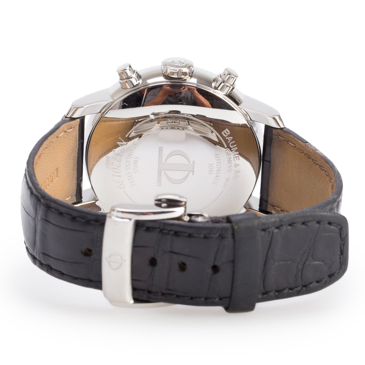 Baume & Mercier Stainless Steel Classima Executive 42 MM Automatic Chronograph Watch Black Dial M0A08733 w/ Box