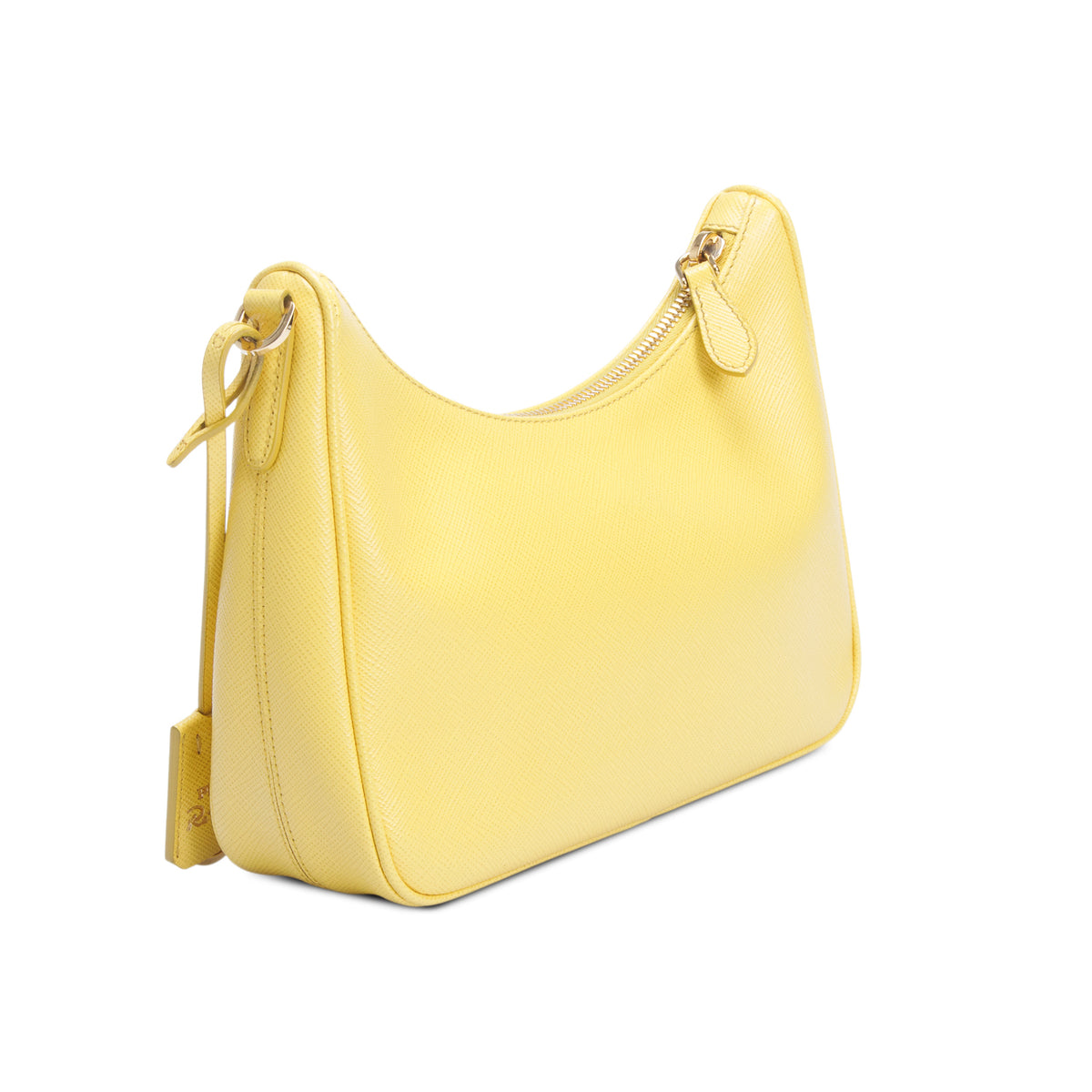 Prada Yellow Saffiano Lux Re-Edition 2005 Shoulder Bag w/ Straps & Authenticity Card