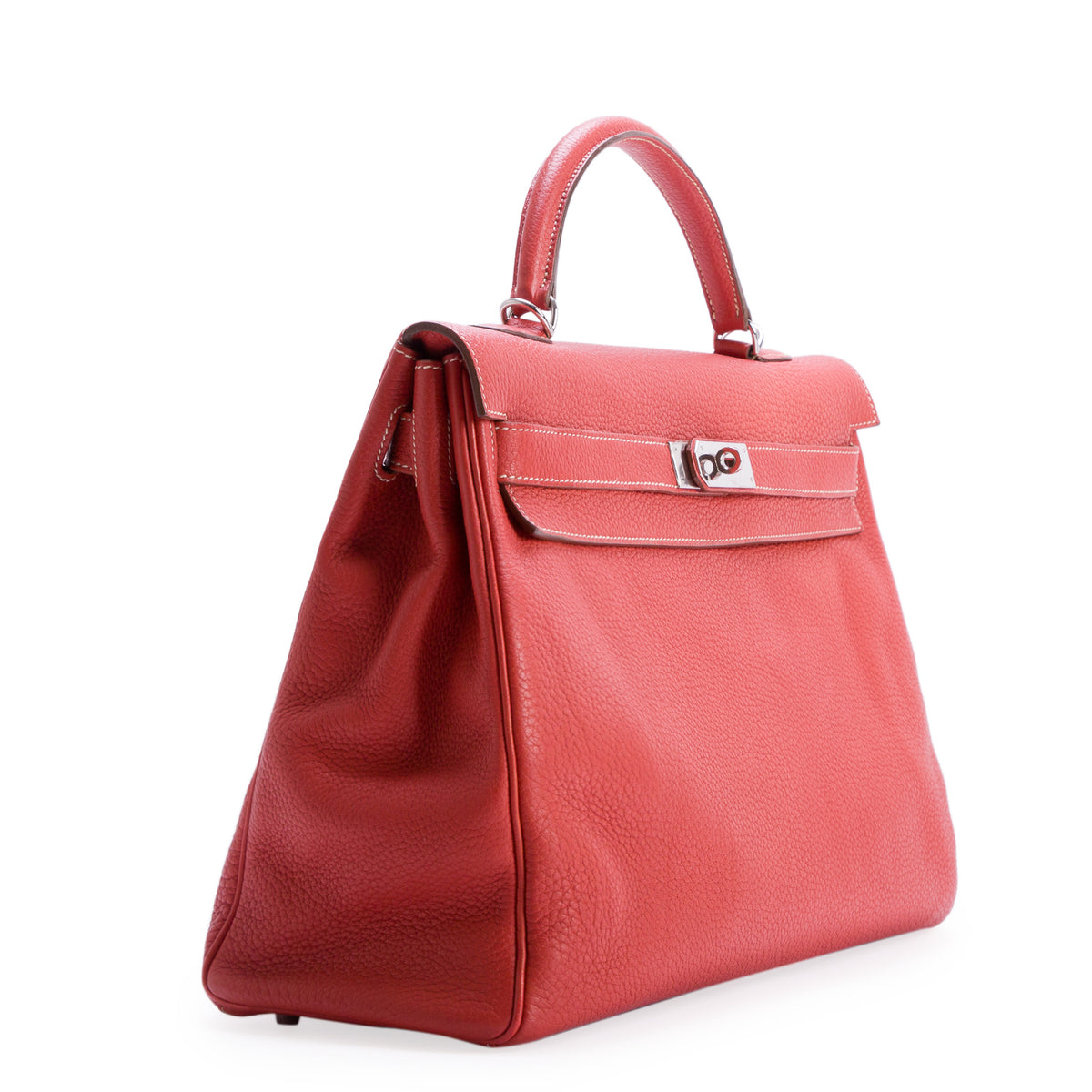 Hermes Orange Poppy Taurillon Clemence Retourne Kelly 40