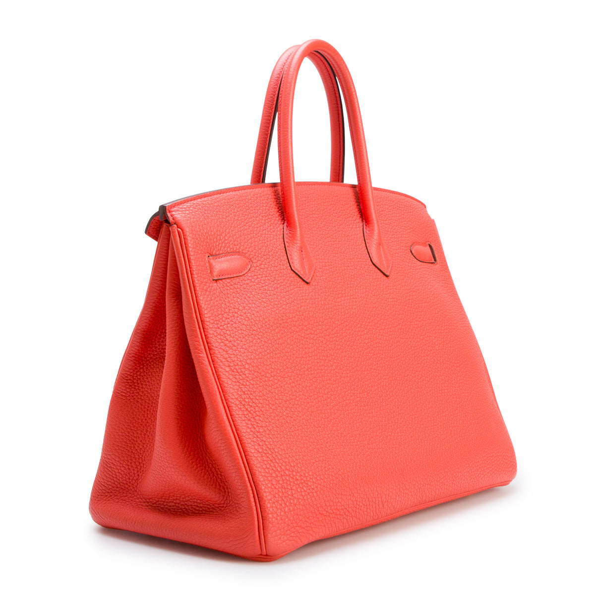 Hermes Orange Feu Taurillon Clemence Birkin 35