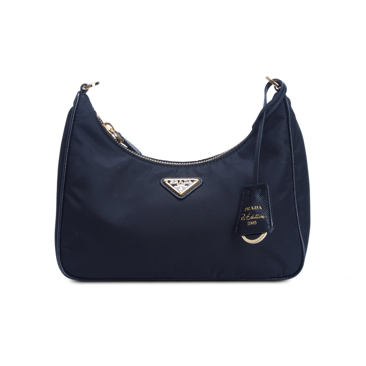 Prada Black Re-Edition 2005 Re-Nylon Bag w/ Box & Straps