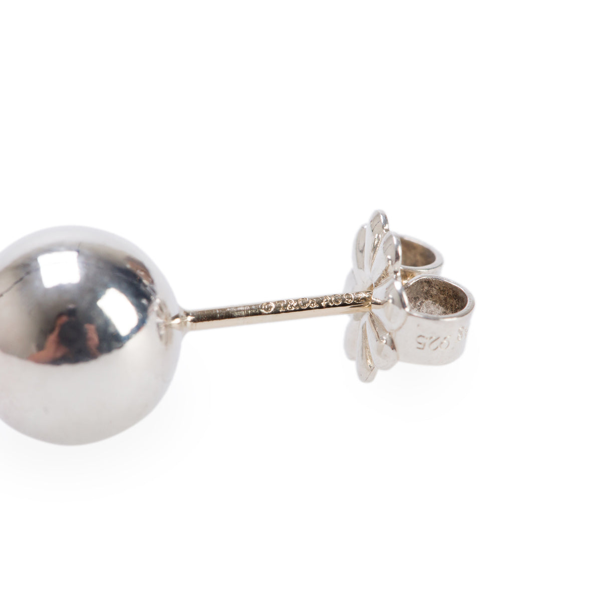 Tiffany & Co. Sterling Silver HardWear 8 MM Ball Earrings
