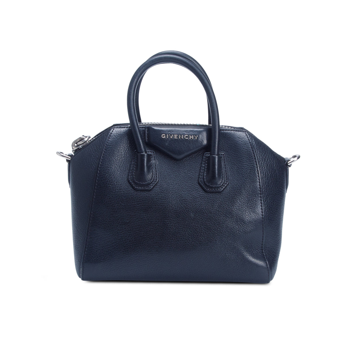 Givenchy Black Leather Mini Antigona Bag w/ Strap