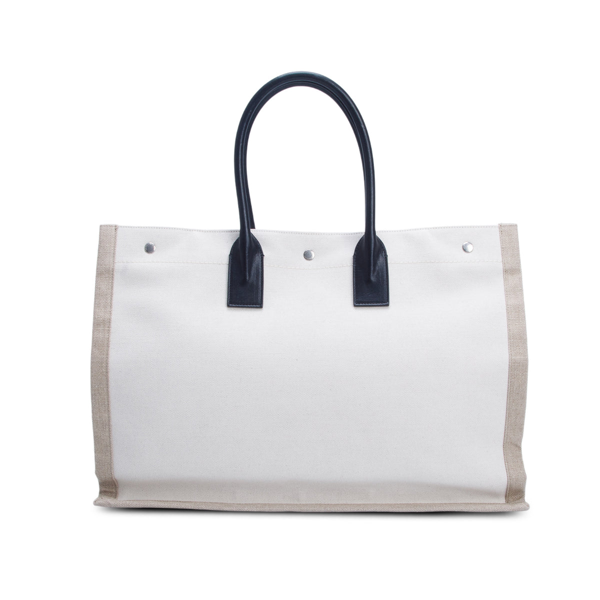 Saint Laurent 2022 Neutral Canvas Large Rive Gauche Canvas Tote