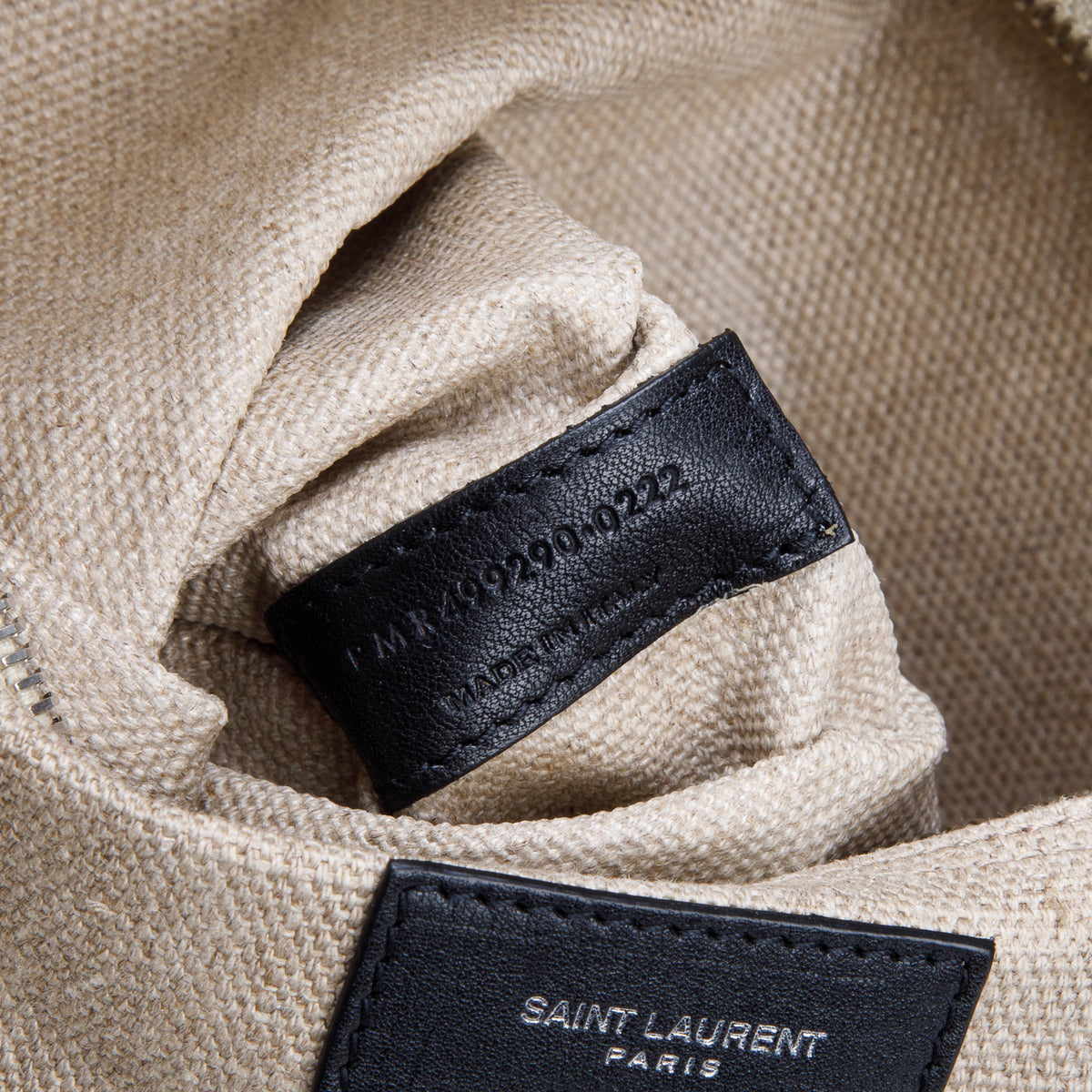 Saint Laurent 2022 Neutral Canvas Large Rive Gauche Canvas Tote