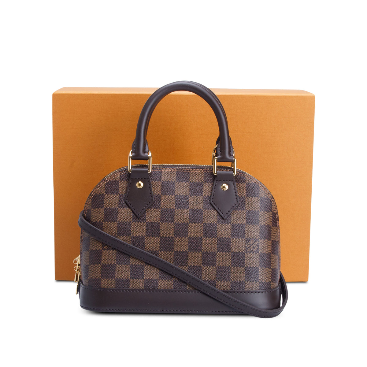 Louis Vuitton 2021 Damier Ebene Alma BB w/ Box, Strap & Receipt