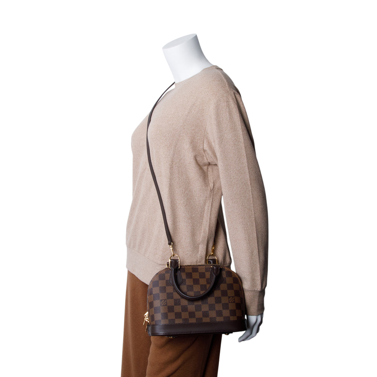 Louis Vuitton 2021 Damier Ebene Alma BB w/ Box, Strap & Receipt