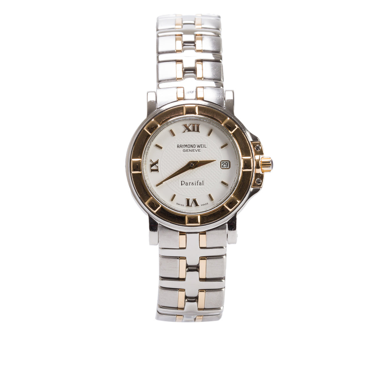 Raymond Weil Two-Tone Stainless Steel Parsifal 27 MM Quartz Watch White Dial