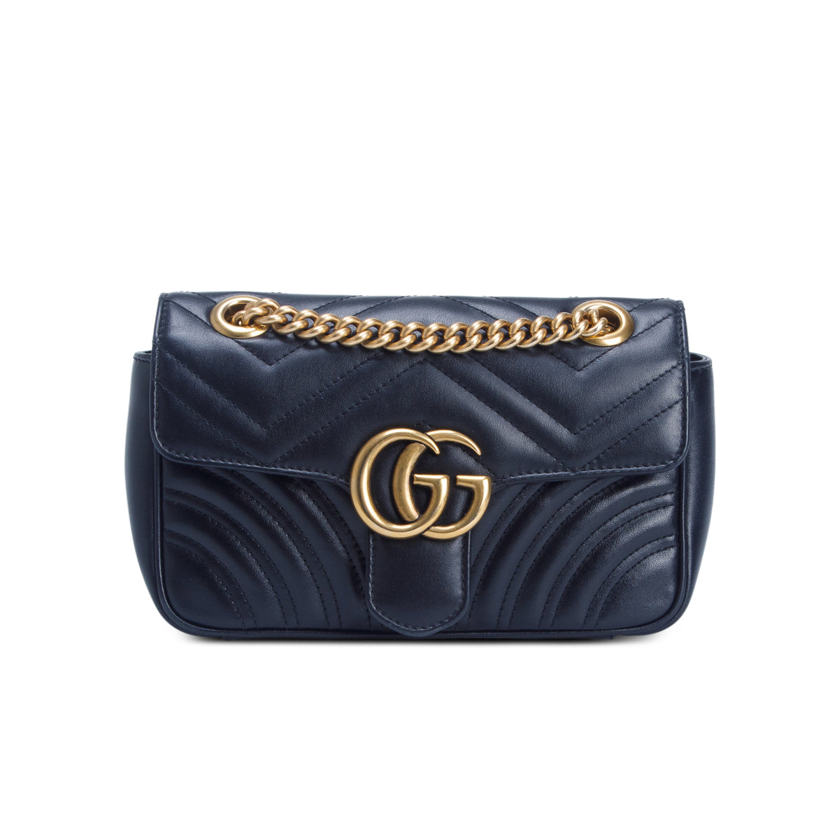 Gucci Black GG Marmont Matelasse Small Shoulder Bag