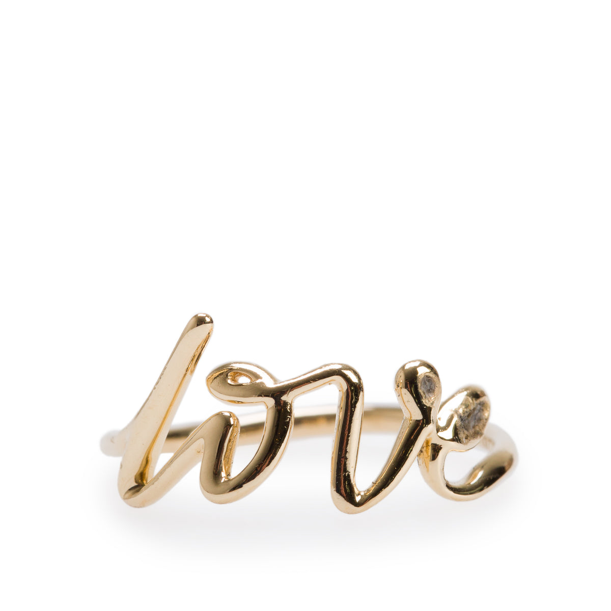 Tiffany & Co. Paloma Picasso 18K Yellow Gold Graffiti Love Ring, Small Model, Size 7