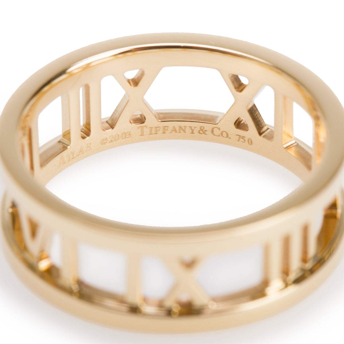 Tiffany & Co. 18k Yellow Gold Atlas Open Band Ring, Size 6.75