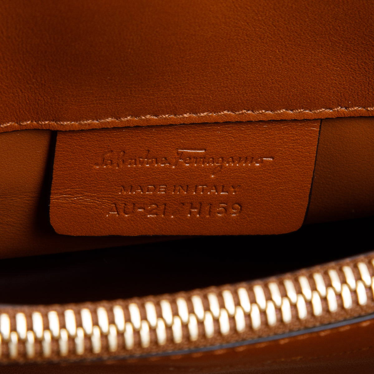 Ferragamo Brown Small Calfskin Studio Soft Bag w/ Pouch & Strap