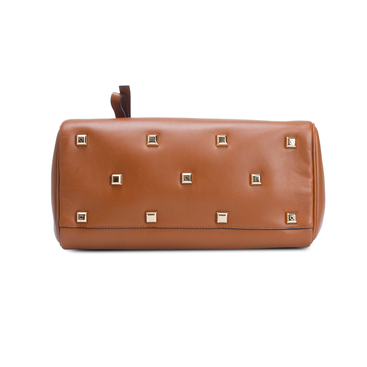 Ferragamo Brown Small Calfskin Studio Soft Bag w/ Pouch & Strap
