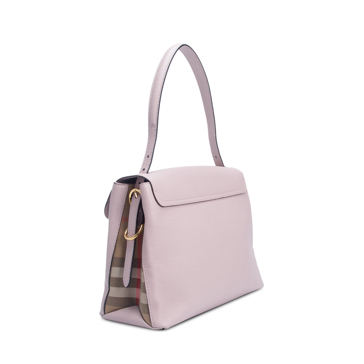 Burberry Pink Derby Calfskin House Check Medium Camberley Bag