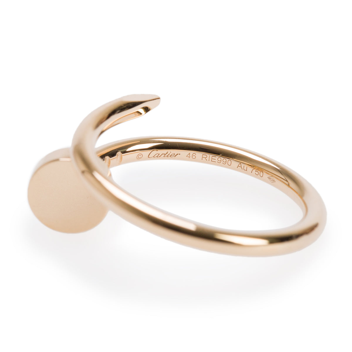 Cartier 18k Yellow Gold Juste Un Clou Ring, Small Model, Size 46 3.75 w/ Box