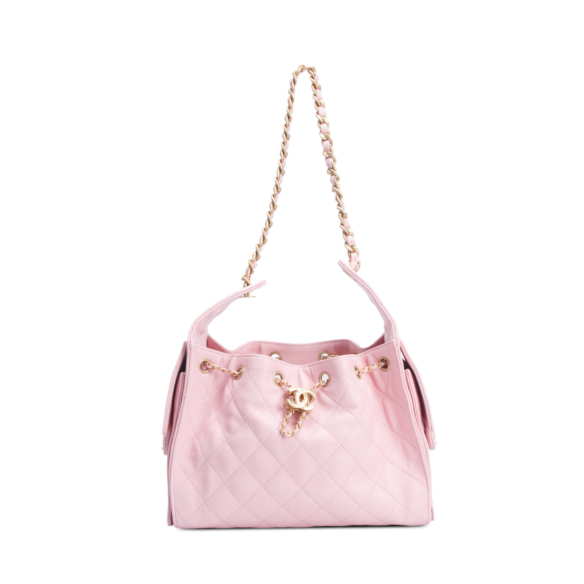 Chanel Pink Caviar Quilted Small Chanel 25 Handbag w/ Box