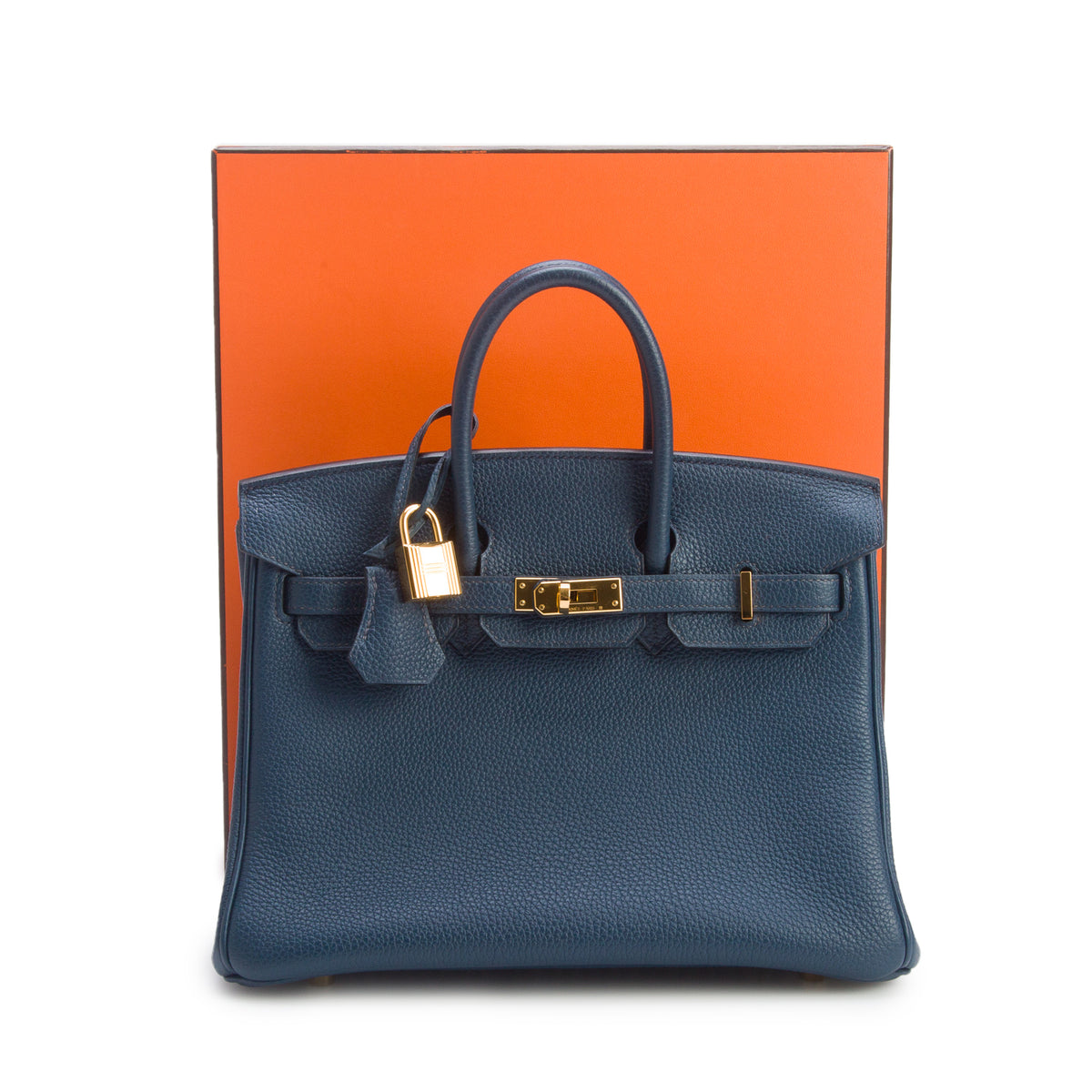 Hermes 2021 Bleu de Prusse Togo Calfskin Birkin 25 w/ Box