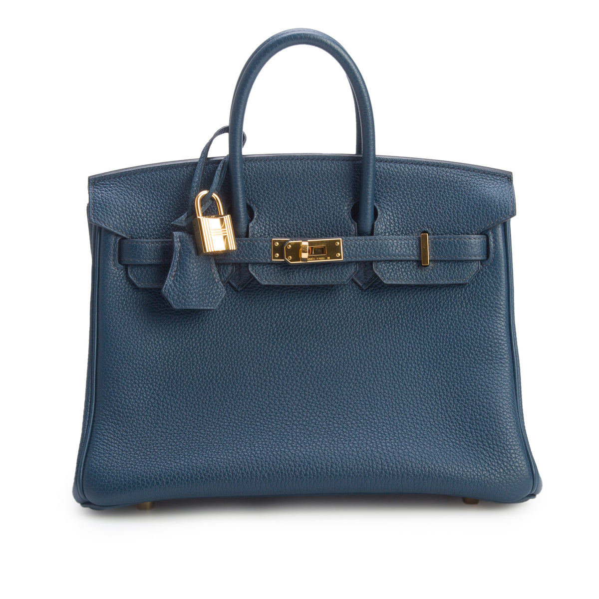 Hermes 2021 Bleu de Prusse Togo Calfskin Birkin 25 w/ Box
