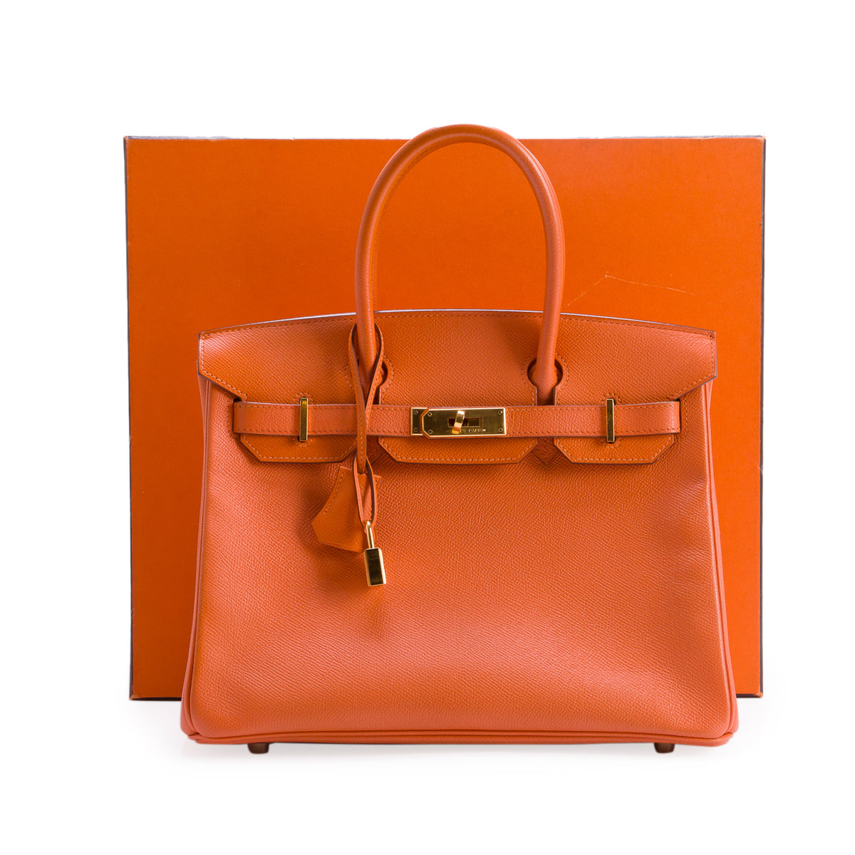 Hermes Orange Epsom Birkin 30 w/ Box