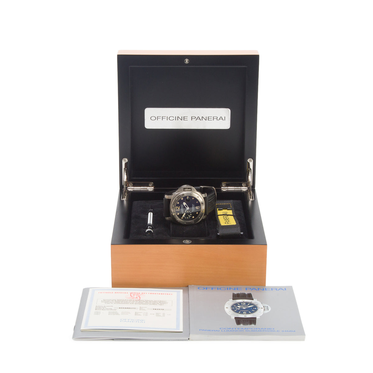 Panerai Titanium Luminor Submersible 44 MM Automatic Watch Black Dial PAM00025 w/ Box & Papers