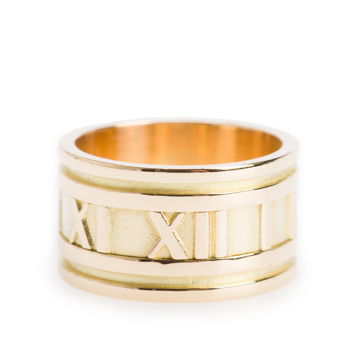 Tiffany & Co. Vintage 18k Yellow Gold Wide 11.5 MM Atlas Band Ring , Size 7.5