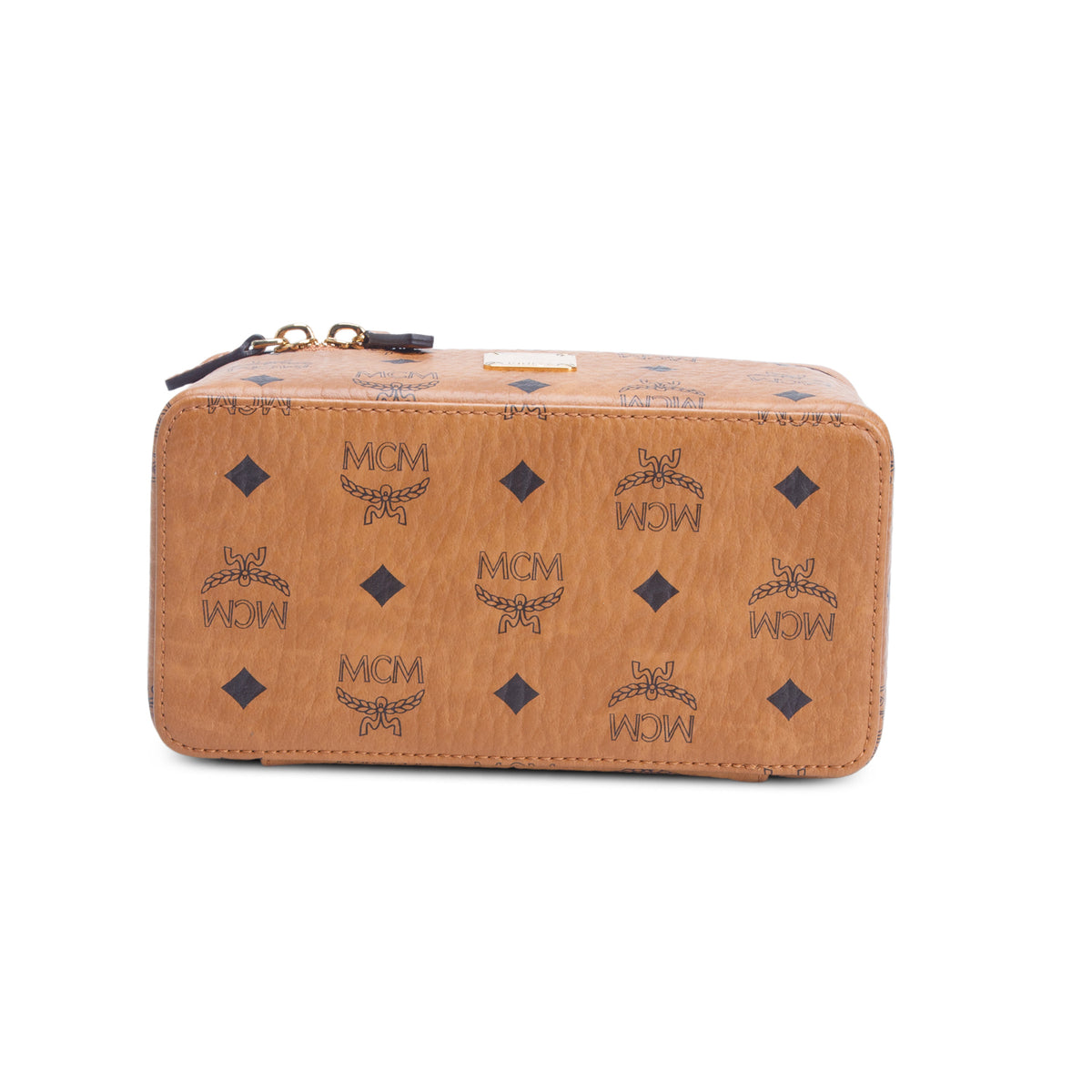 MCM Cognac Visetos Rockstar Vanity Case w/ Strap