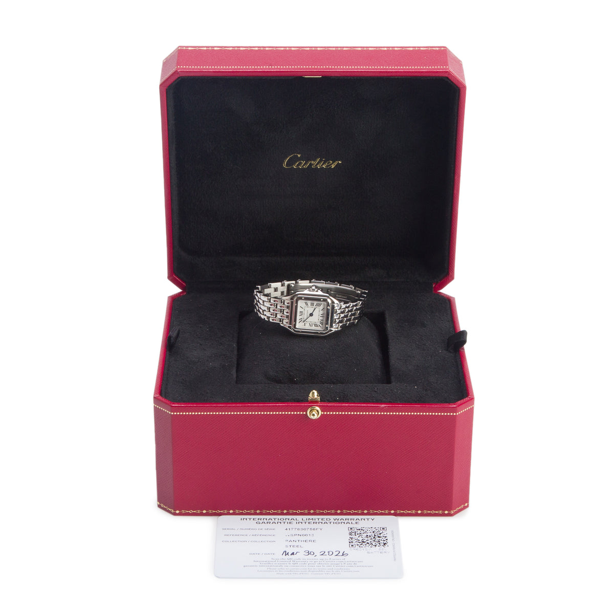 Cartier 2026 Stainless Steel Panthere de Cartier Watch, Small Model 4177 w/ Box & Papers