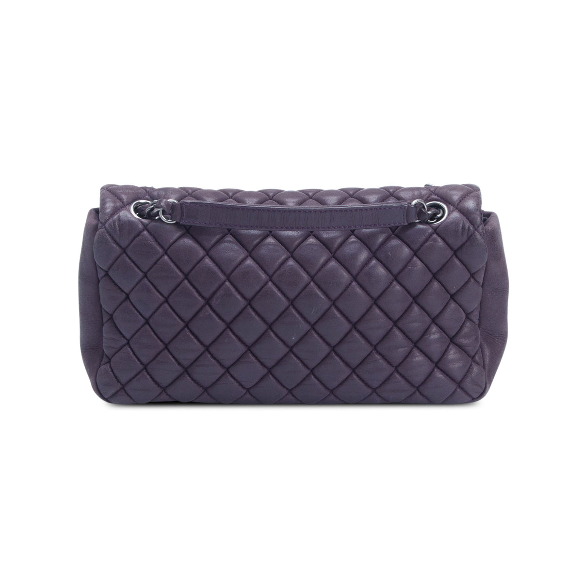 Chanel Purple Lambskin Bubble Quilt Flap