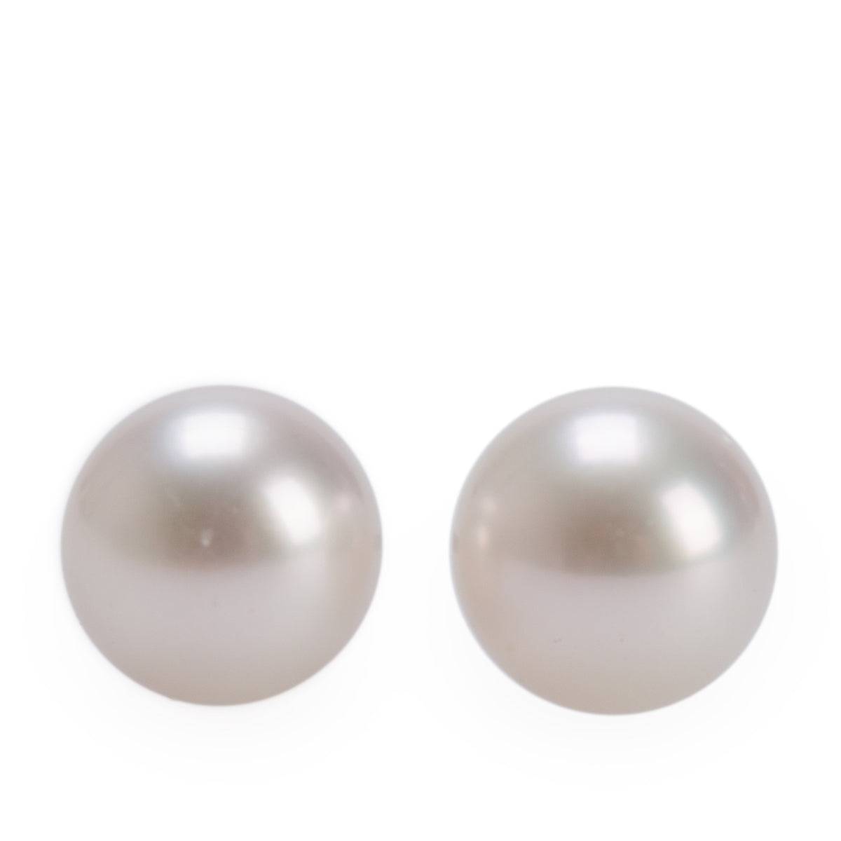 Tiffany & Co. 18k White Gold Pearl Stud Earrings, 7-7.5 MM