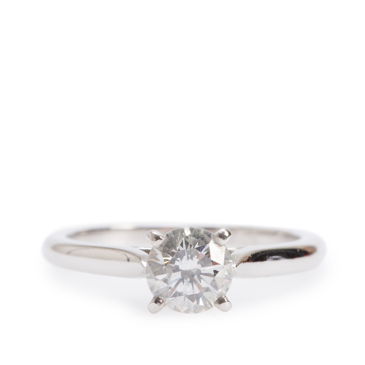 Cartier Platinum 0.86 ct. Diamond Solitaire Engagement Ring, Size 53 6.5 w/ GIA Diamond Certificate
