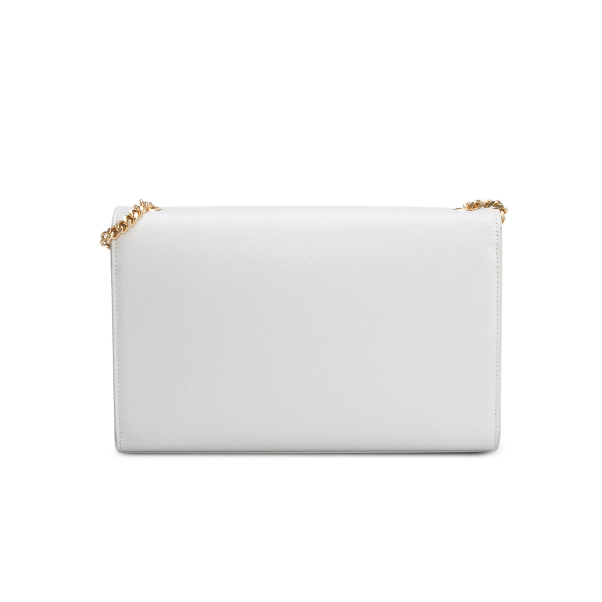 Saint Laurent Cream Grain De Poudre Medium Kate Bag w/ Box