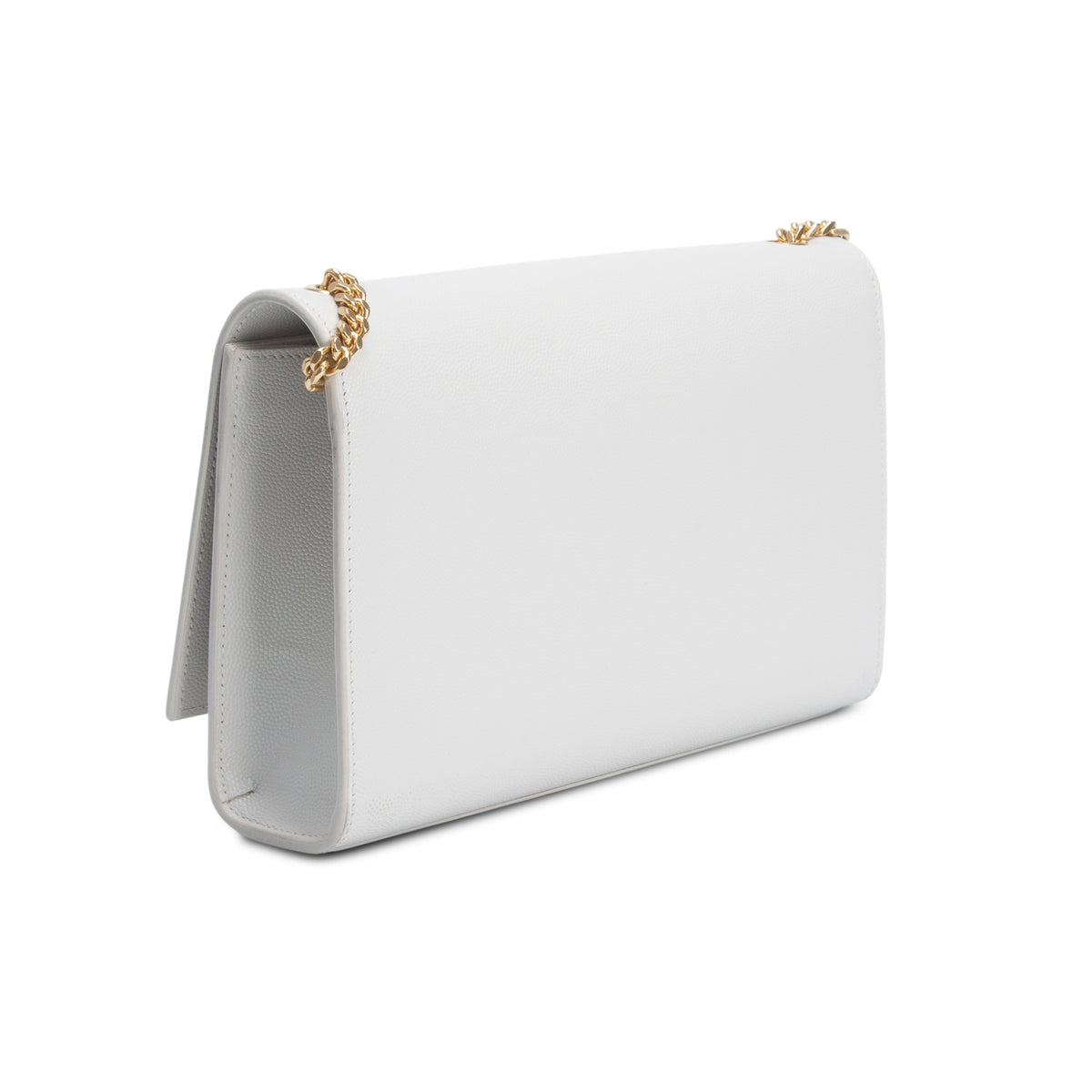 Saint Laurent Cream Grain De Poudre Medium Kate Bag w/ Box