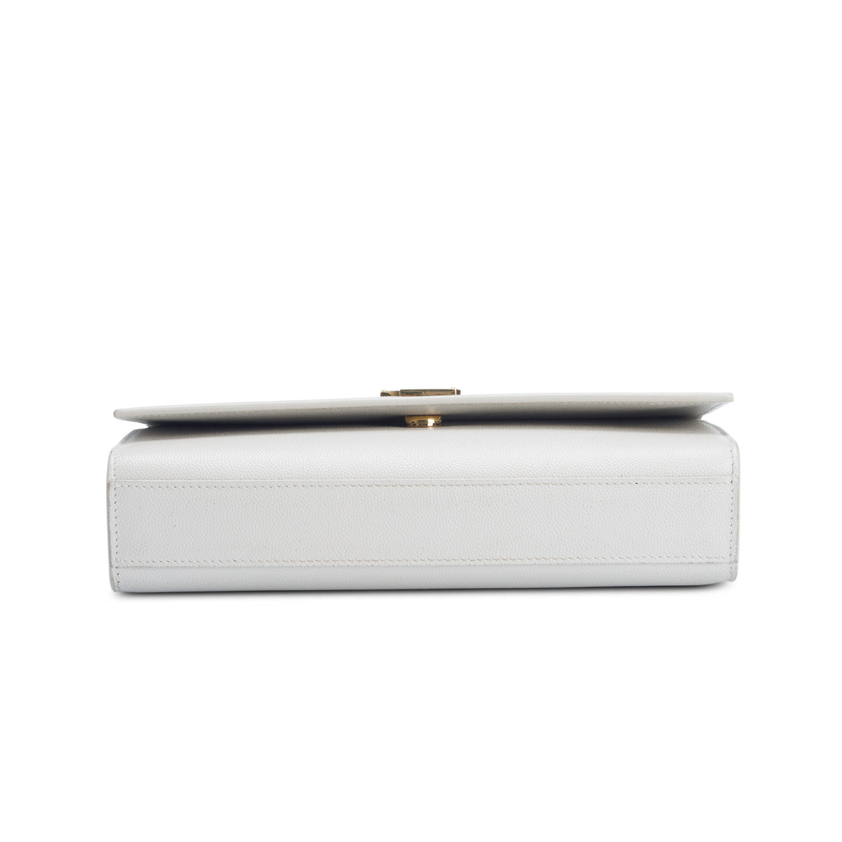 Saint Laurent Cream Grain De Poudre Medium Kate Bag w/ Box