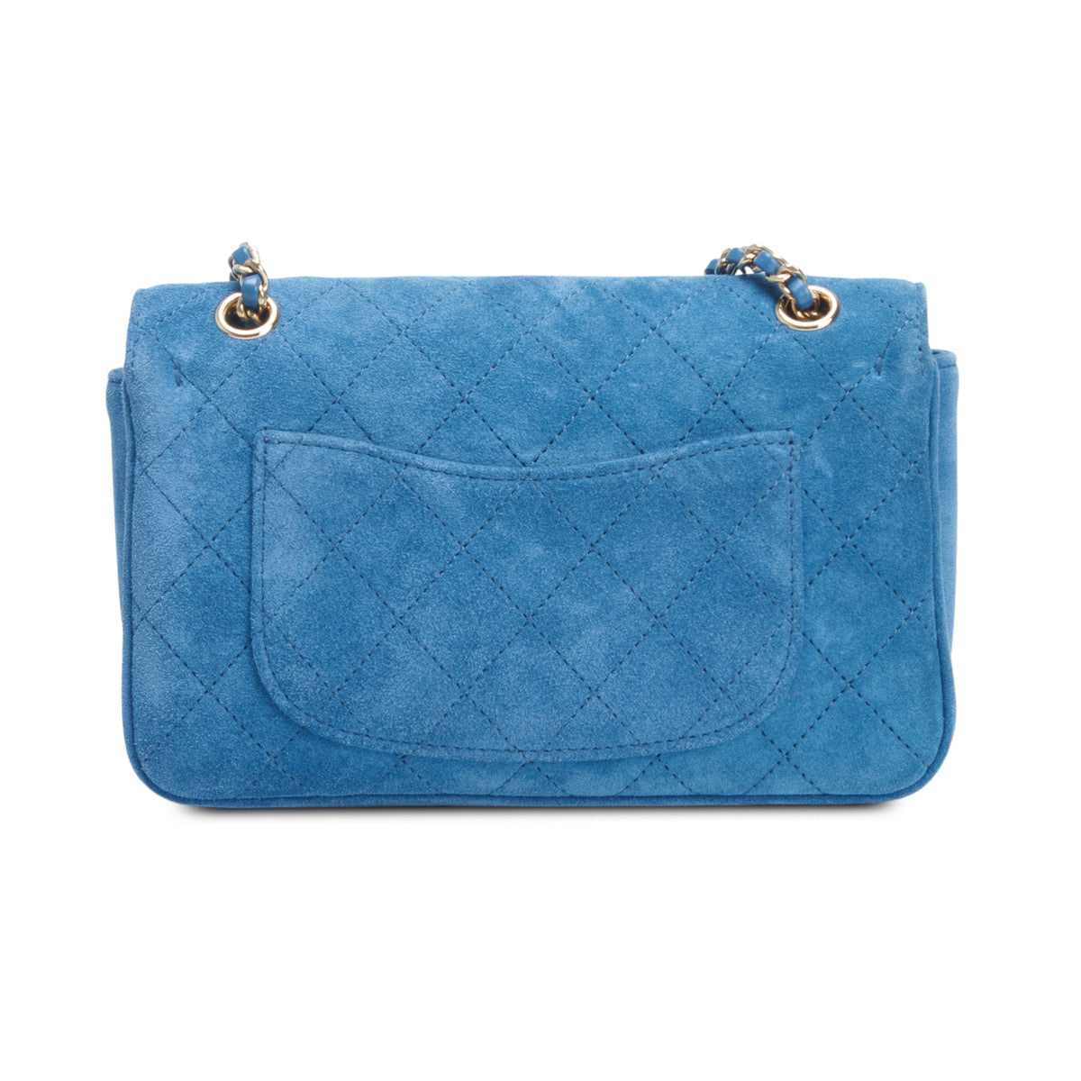 Chanel 2026 Blue Suede Calfskin Mini Souplissimo Flap w/ Box & Receipt