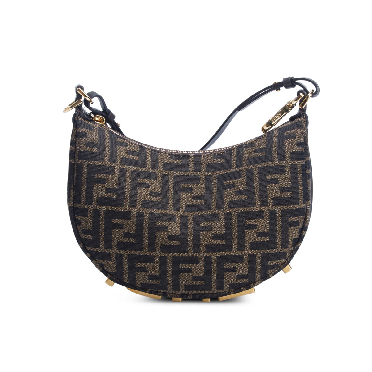 Fendi 2026 Brown FF Zucca Jacquard Mini Fendigraphy Bag w/ Box, Strap & Receipt
