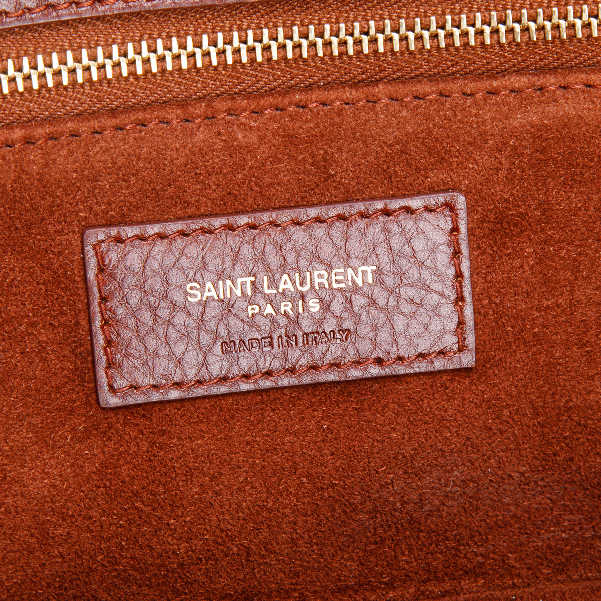 Saint Laurent Brown Leather Fetiche Long Clutch