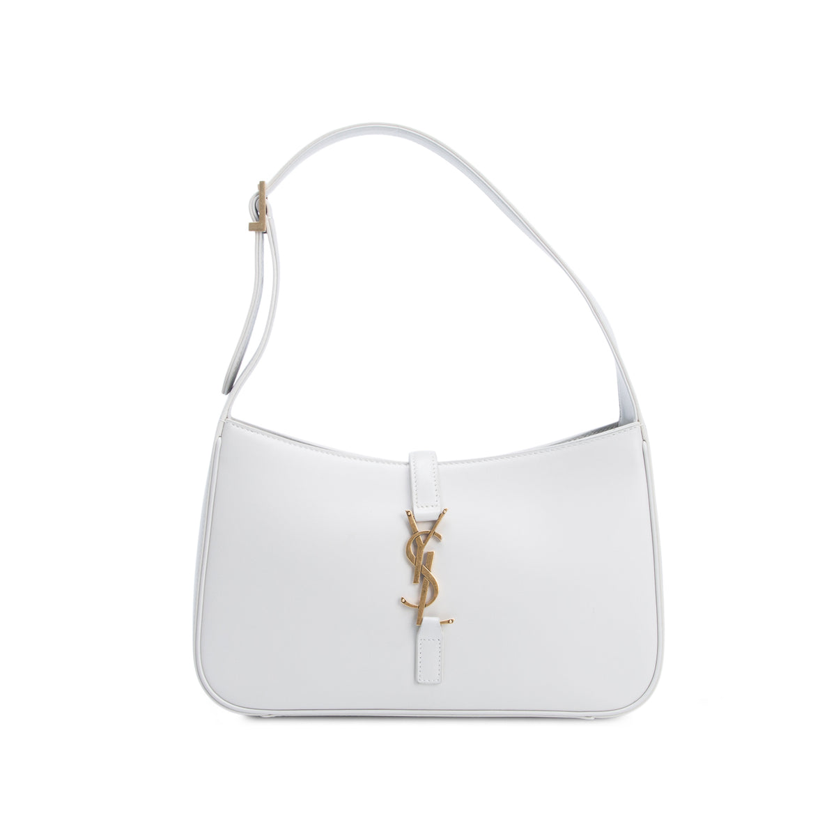 Saint Laurent 2023 Grey Smooth Calfskin Le 5 a 7 Hobo
