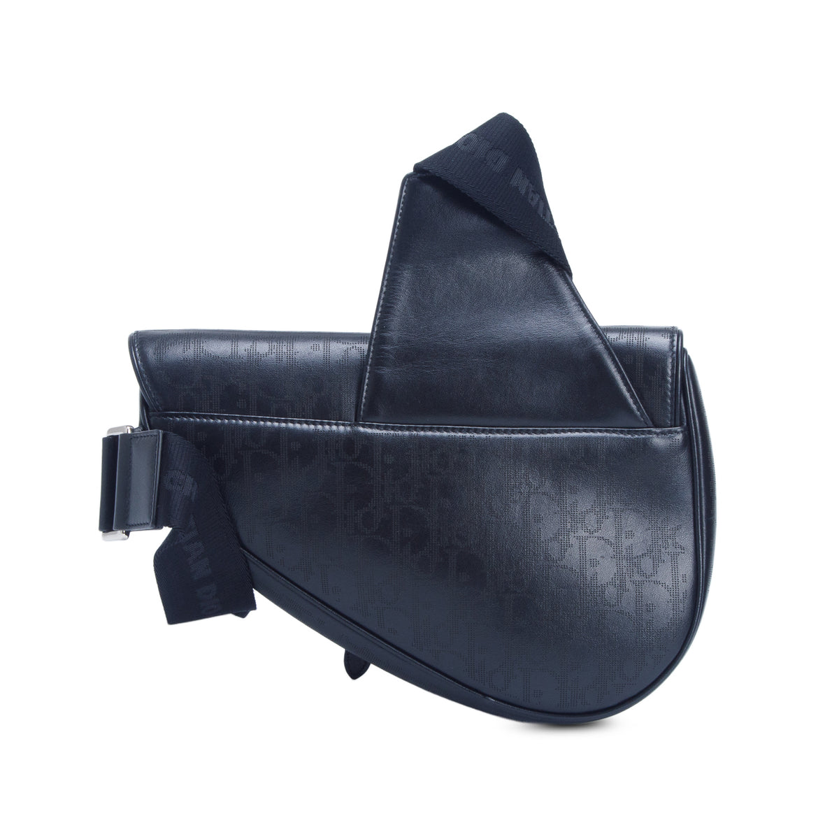 Christian Dior 2021 Calfskin Perforated Oblique Galaxy Saddle Bag w/ Authenticity Card