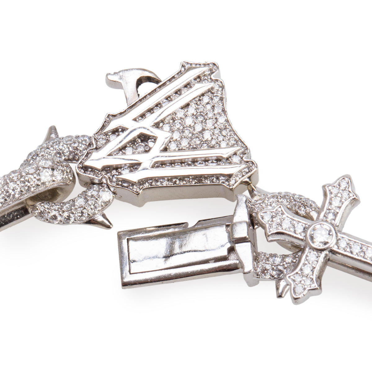 Alex Moss 14k White Gold 4.62 tcw. Diamond St. Mark Bracelet