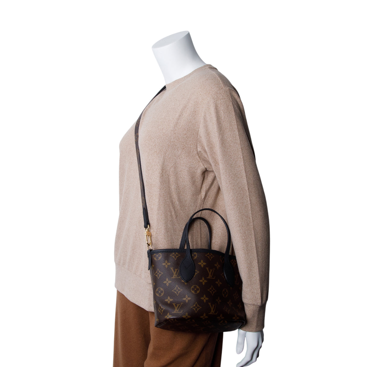 Louis Vuitton Monogram Neverfull Inside Out Bandouliere BB w/ Pouch & Strap