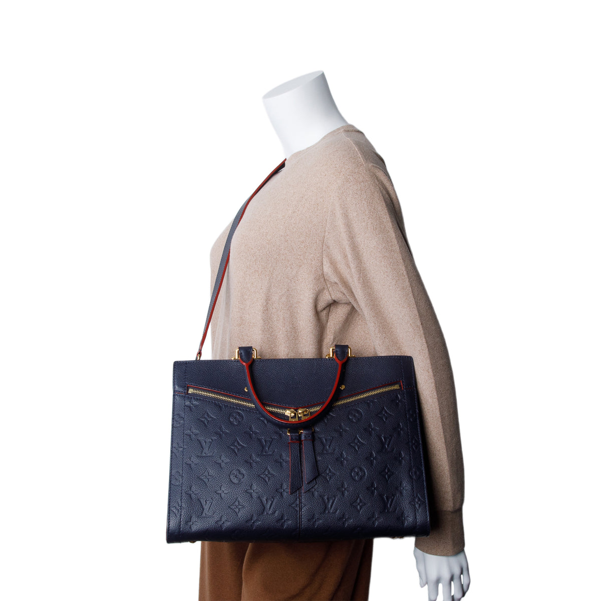Louis Vuitton Navy Leather Empreinte Sully PM w/ Strap