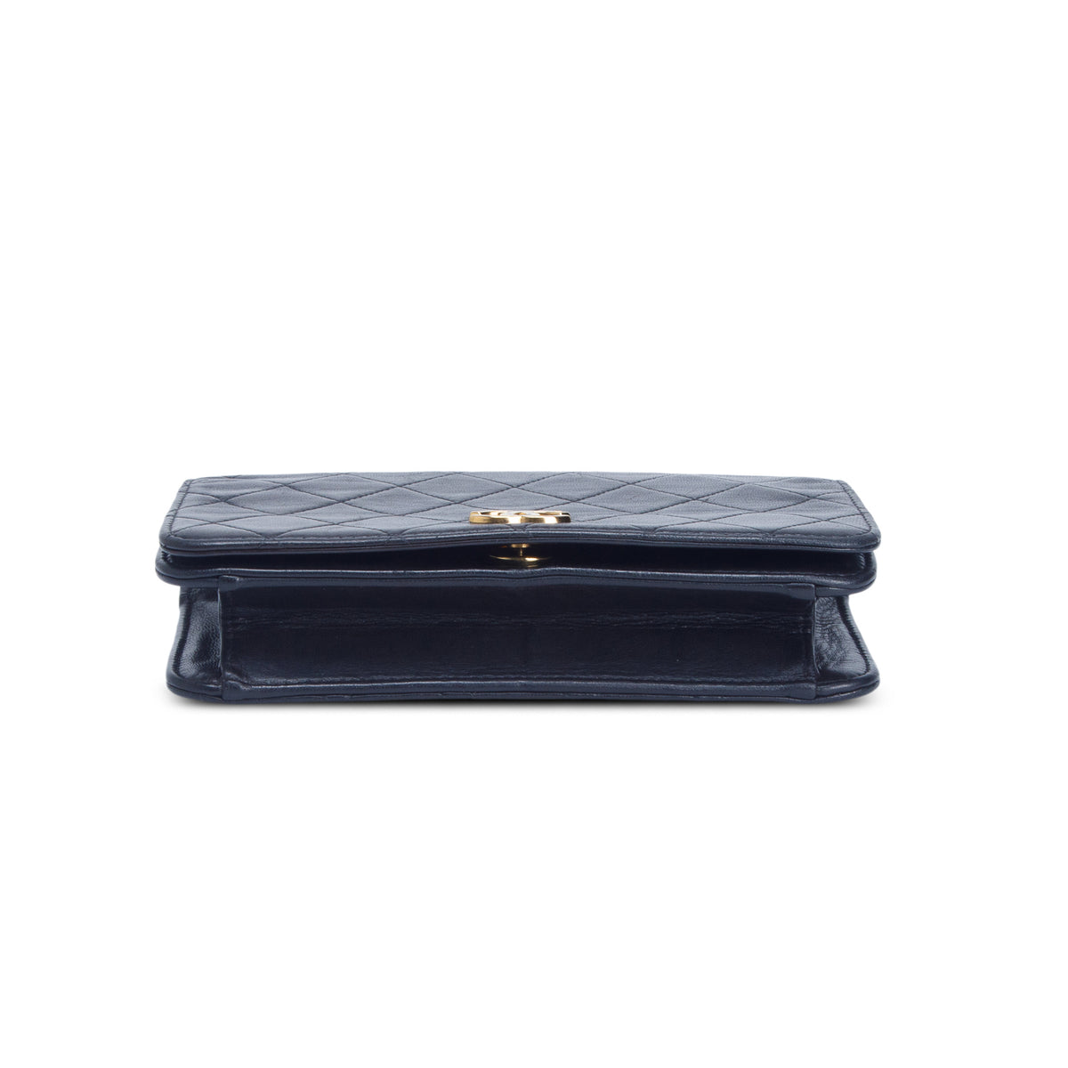 Chanel Vintage Black Quilted Lambskin Leather Mini CC Full Flap Bag