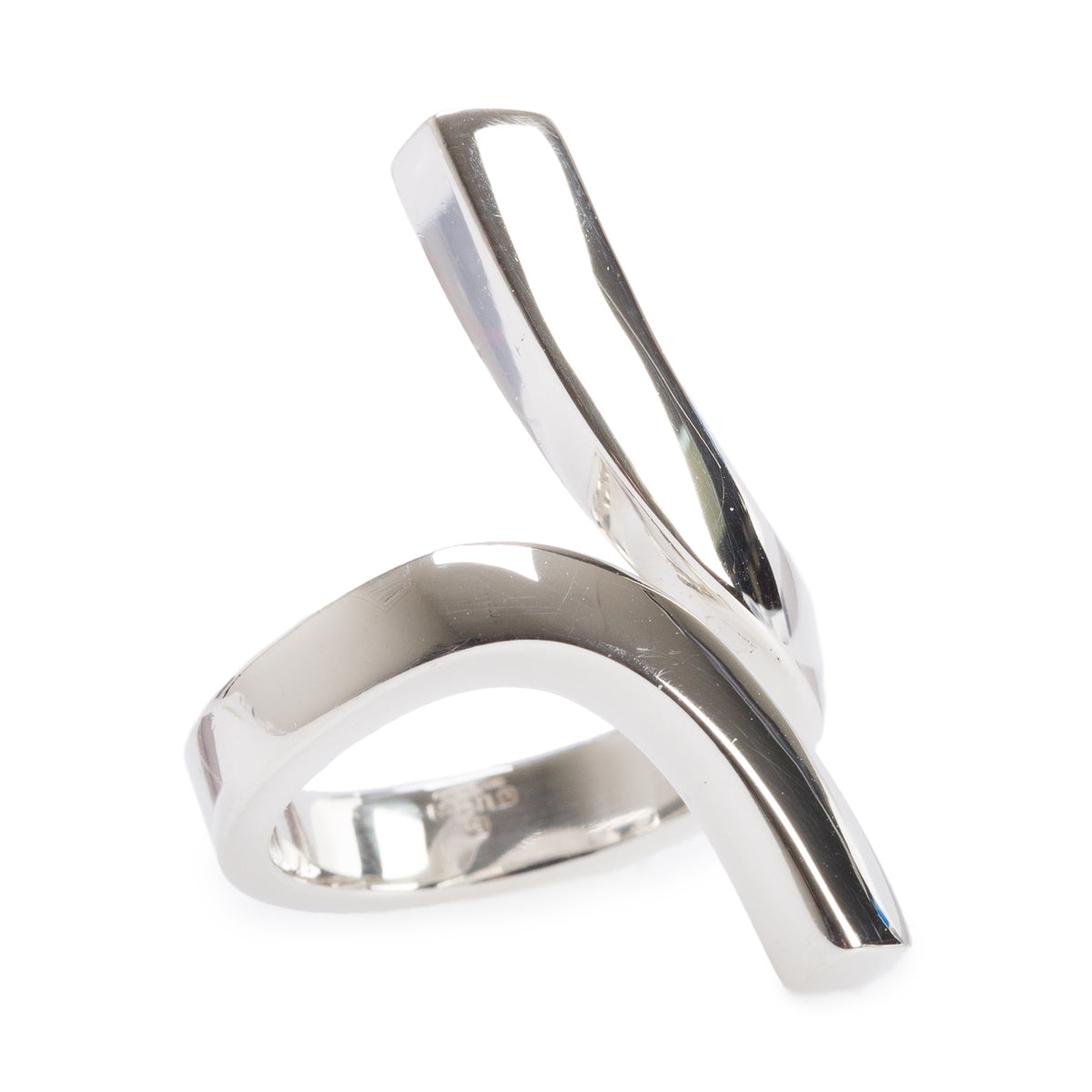 Gucci Sterling Silver Twist Ring, Size 5.75