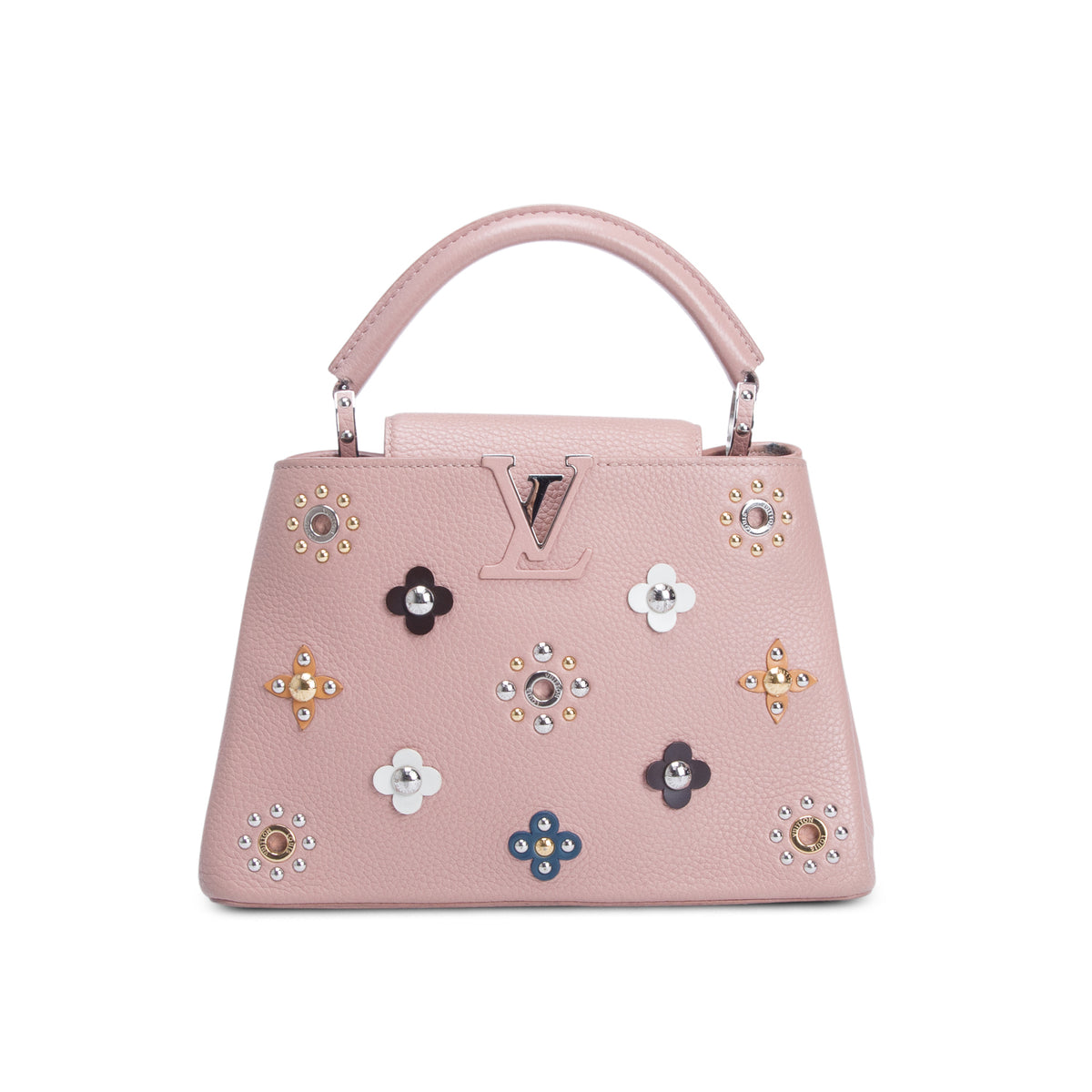 Louis Vuitton Pink Taurillon Mechanical Flowers Capucines BB w/ Strap