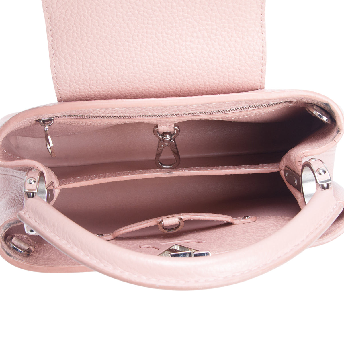 Louis Vuitton Pink Taurillon Mechanical Flowers Capucines BB w/ Strap
